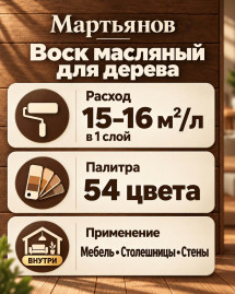 Воск масляный для дерева «Мартьянов»