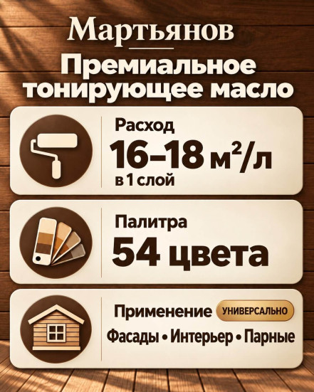 Премиальное тонирующее масло «Мартьянов»
