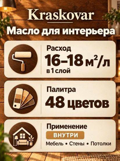 Масло для интерьера Kraskovar Deco Oil Interior