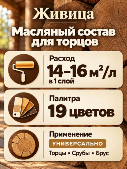 Масляный состав для торцов «Живица Про»