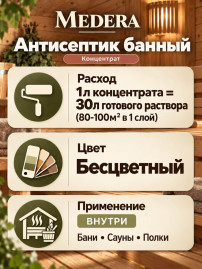 Антисептик банный концентрат «Medera-70»
