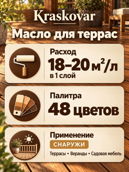 Масло для террас Kraskovar Deco Oil Terrace