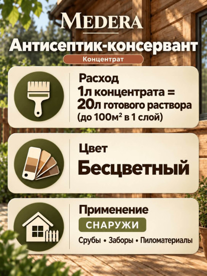 Антисептик-консервант концентрат «Medera-40»
