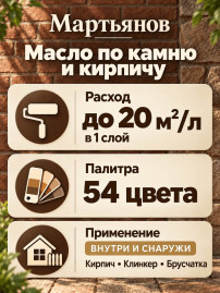 Масло по камню и кирпичу «Мартьянов»