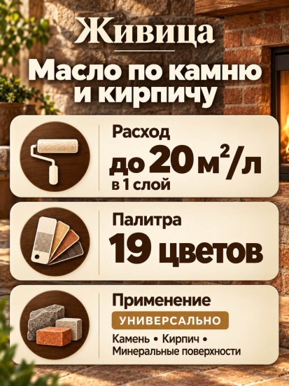 Масло по камню и кирпичу «Живица»