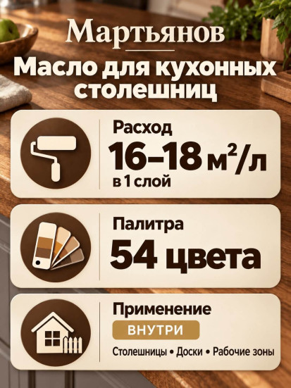Масло для кухонных столешниц «Мартьянов»