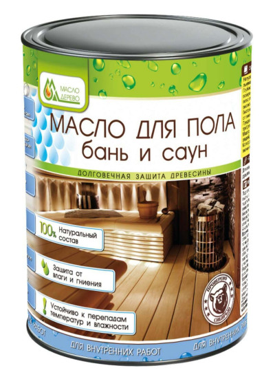Масло для пола бань и саун «Масло &amp; Дерево»